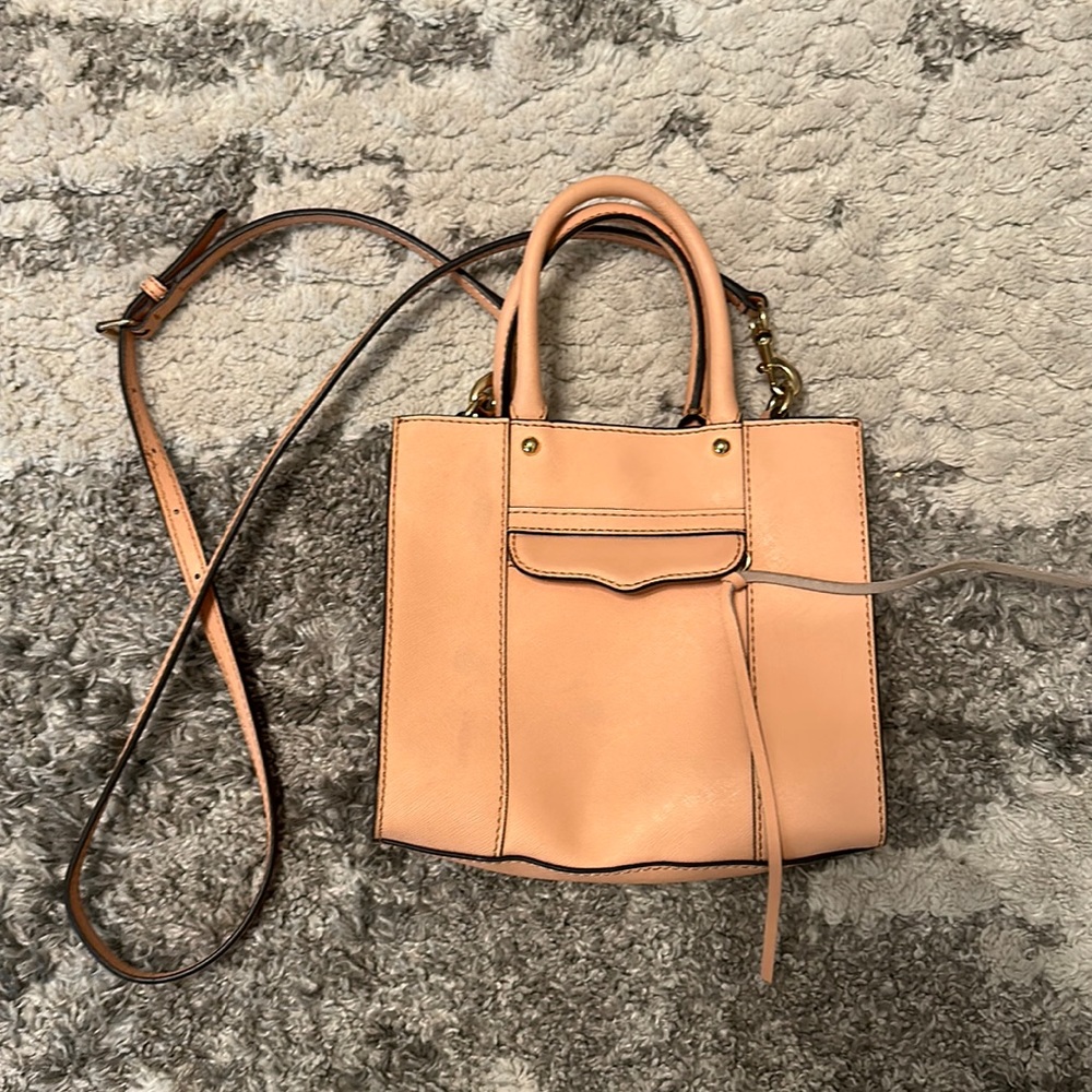 Rebecca Minkoff Mini Mab cross body bag peach color
